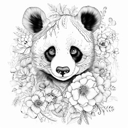 le panda mange des feuilles