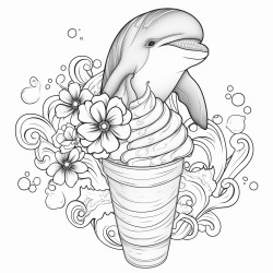 delfin come helado
