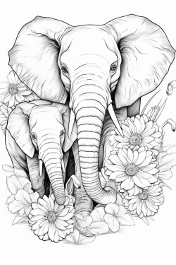 sunflowers and roses and elephants