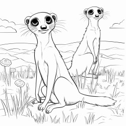 meerkats in the savannah