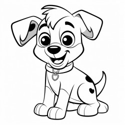 cartoon happy puppy