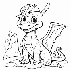cute hilarious dragon coloring