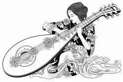 shamisen japanese lute