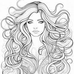 a beautiful woman with long hair