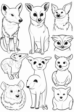 a coloring book about different animals