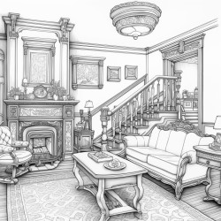 interior of victorian house