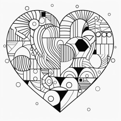 a heart with lots of interesecting lines
