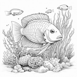 coral reef with fish