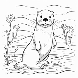 river with otter