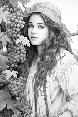 femme sur chelle cueillant des fruits