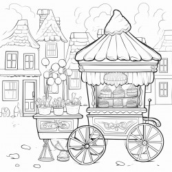 cotton candy cart in old street