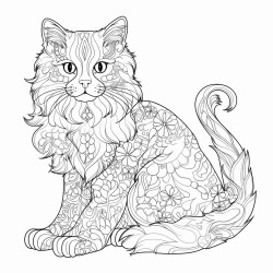 somali cat with presents