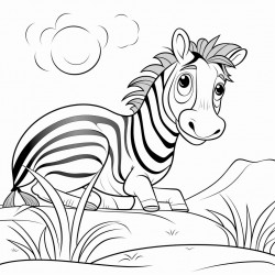 a zebra waiting for a slow snail to pass
