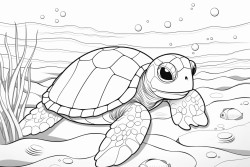 a baby sea turtle on a beach