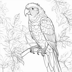 un perroquet qui vole