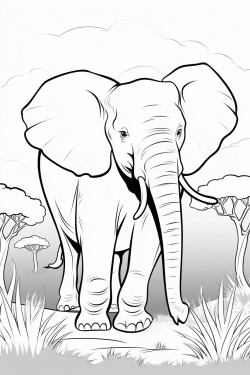 elephant in the veld