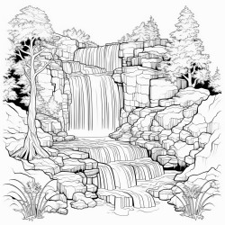 a beautiful waterfall