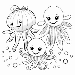 jellyfish starfish and fish