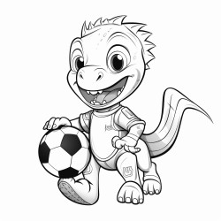 dinosaurio futbolista