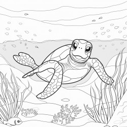 turtle under the sea