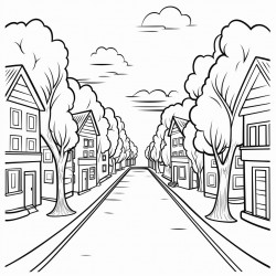 a street with trees