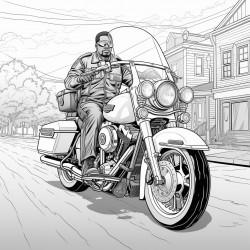 motorcycle cop with a lasso