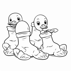 socks with rubber ducks on them