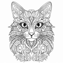 very detailed cat