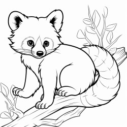 red panda on tree