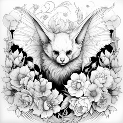 floral bat design