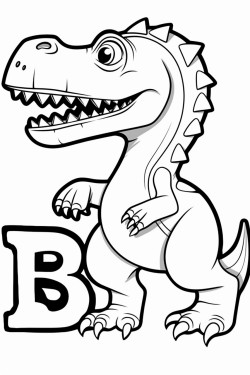 a letter b take the form of a dinosaur