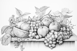 still life with fruits