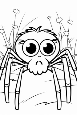 cut hairy spider with eight legs and eyeglasses