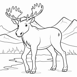 a cute icelandic moose