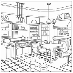 art deco kitchen