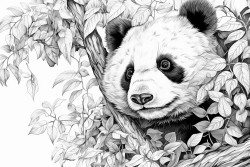 panda eats leaves