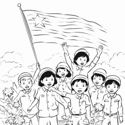 soldiers and people held vietnamese flags and threw flowers everywhere