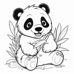 panda eats leaves