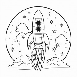 rocket on moon