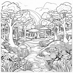 a magical forest landscape