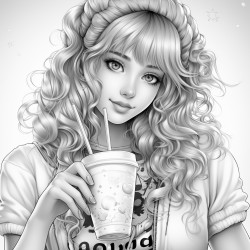 16 year old girl drinking boba