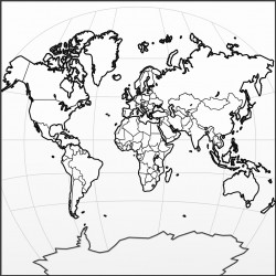 map of the world labeled map showing all the continents