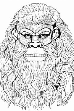 sasquatch in the tribal art style