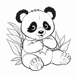 panda eats leaves