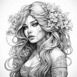 beautiful woman with elf ears