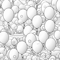 an ocean full of balloons