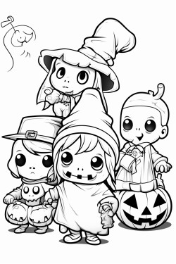 cute halloween characters