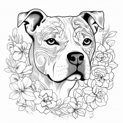 un chien de race staffy blanc femelle