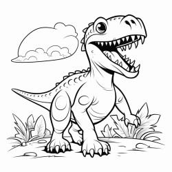 a big dinosaur with teeth