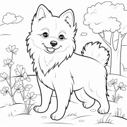 chien dans les bois